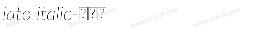 lato italic字体转换